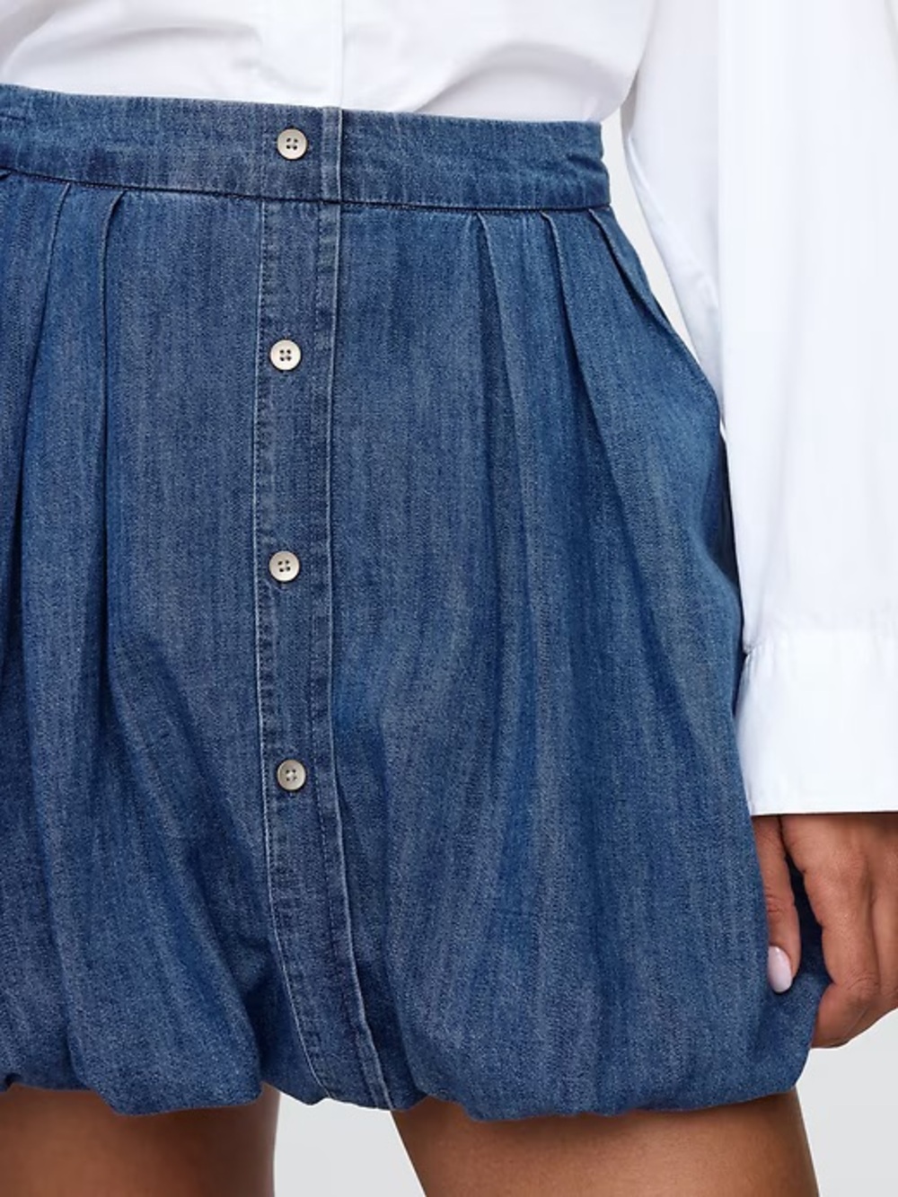 NWT GAP Women’s Denim Bubble Skirt - Picture 3 of 4